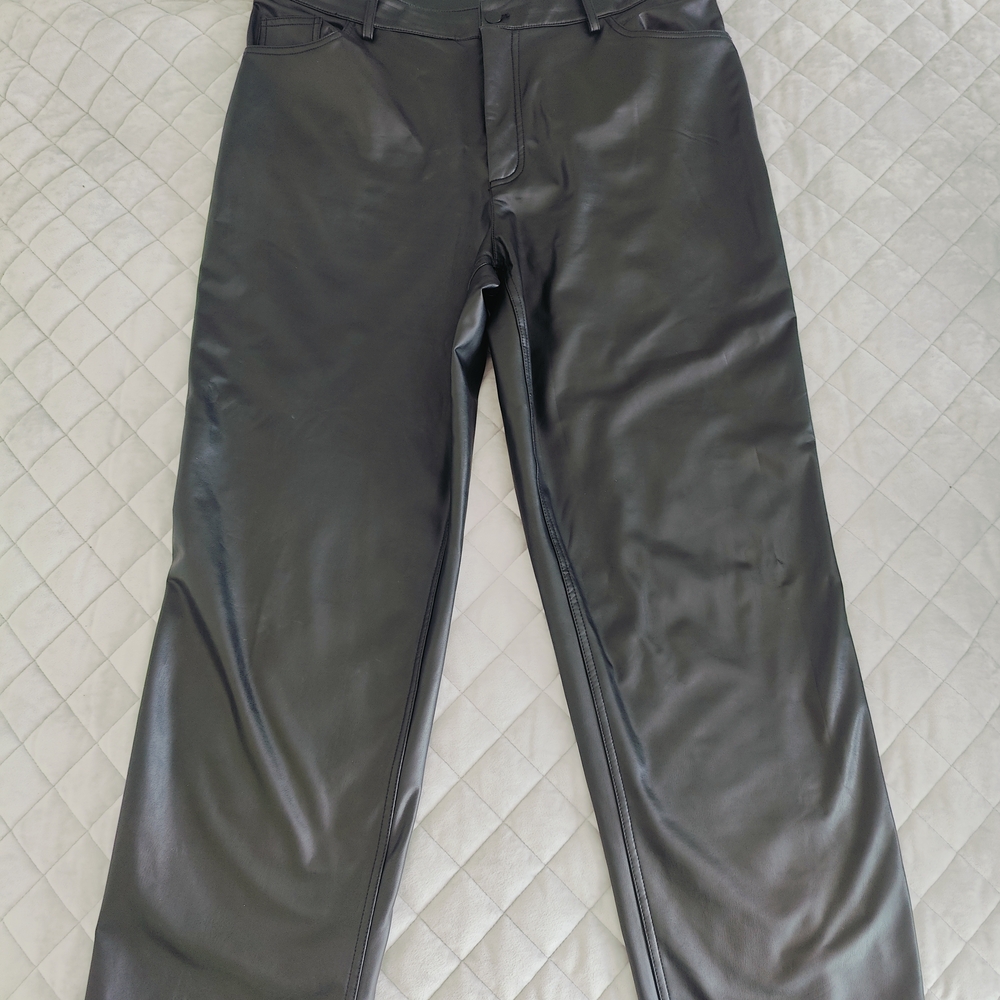 Black Faux Leather Pants